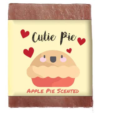 Cutie Pie äppelpaj doftande 4oz. Tvålstång Valentine Present Id för wholesale av Bubble Bee Soapery