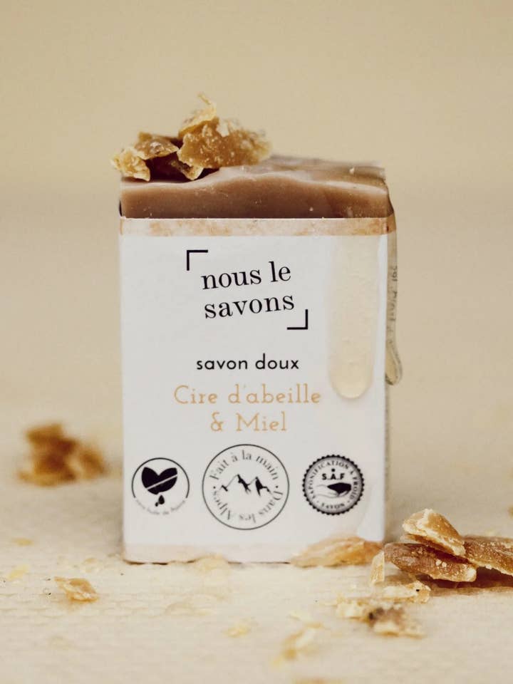 Sabonete Macio de Cera de Abelhas e Mel por atacado de Nous Le Savons