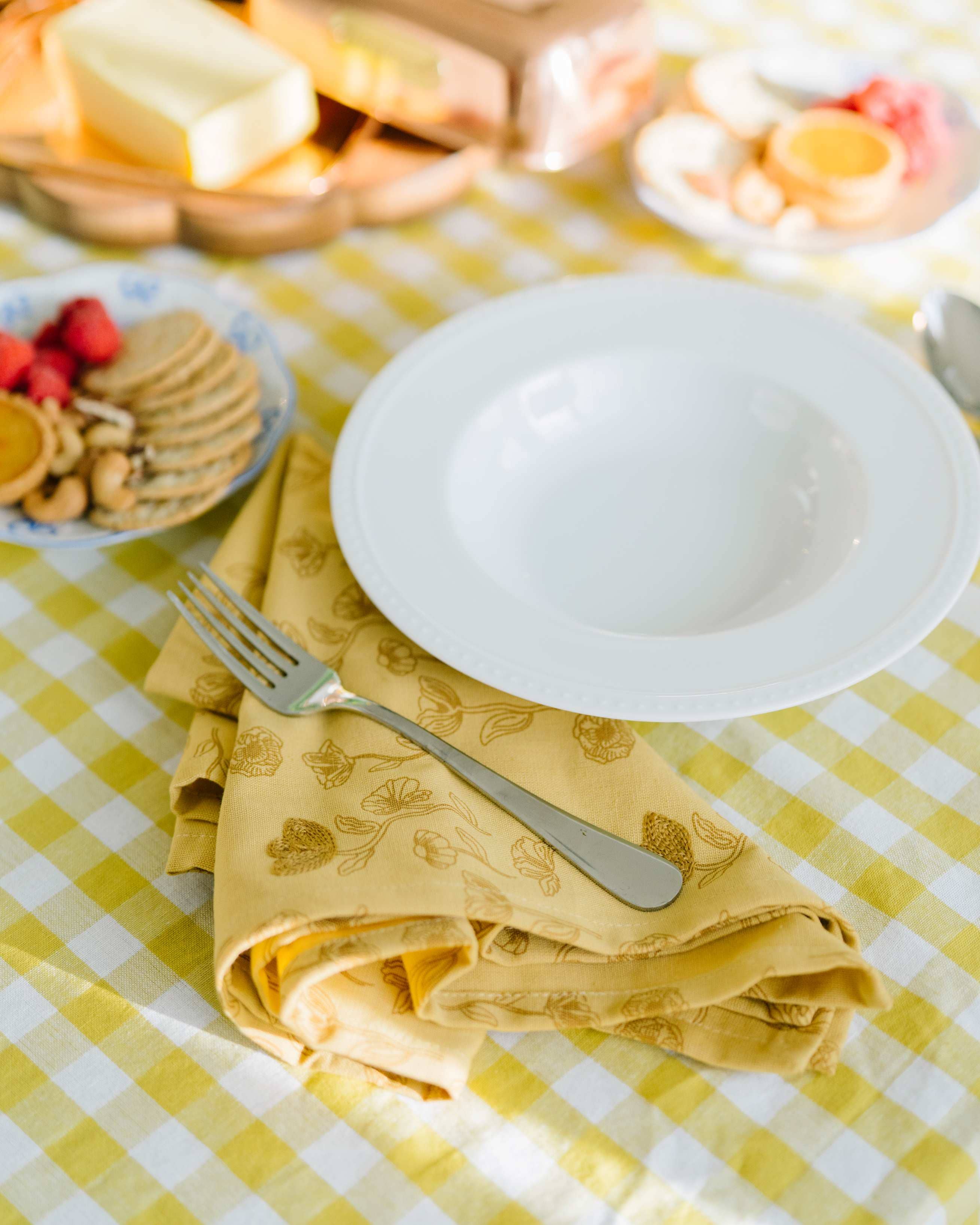 Galley and Fen - Wholesale Tea Towel - Yellow Poppy Embroidered Tea Towel1