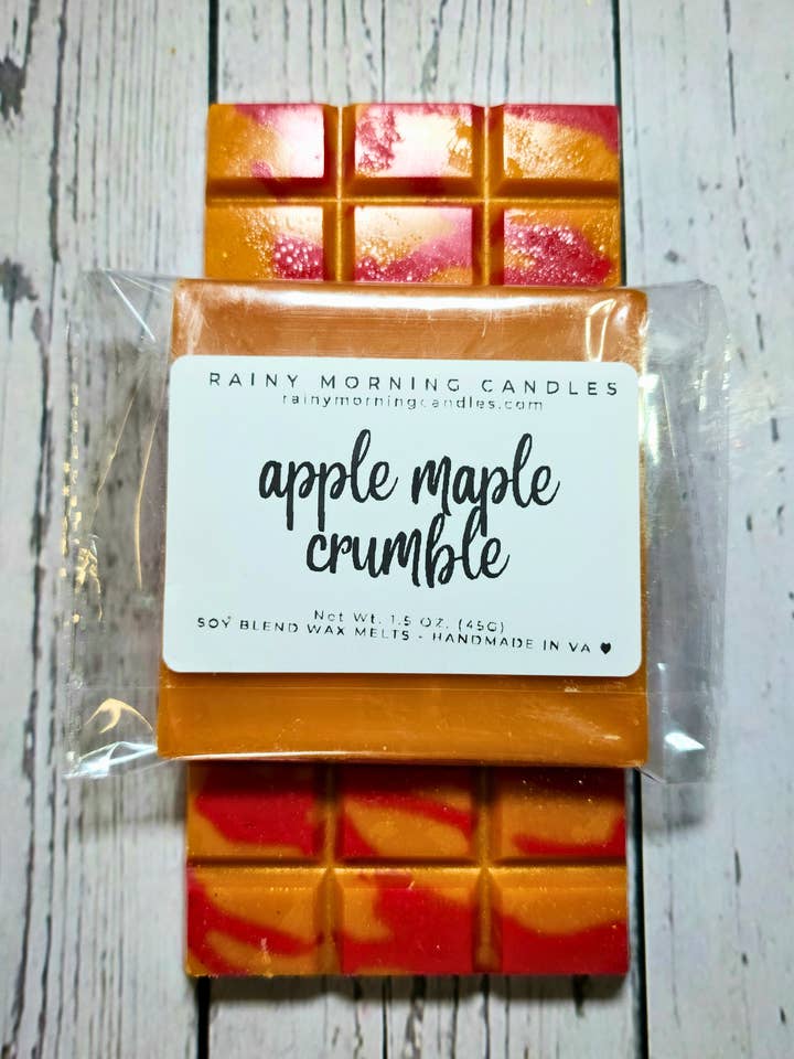 Apple Maple Crumble | Wax Melts for wholesale by Rainy Morning Candles