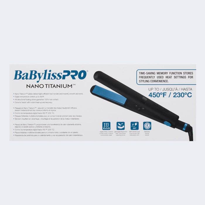 Salon Equipment Pros - Wholesale Straightener/Flat Iron - BaBylissPRO NANO TITANIUM Limited Ed. 1" DIGITAL FLAT IRON6
