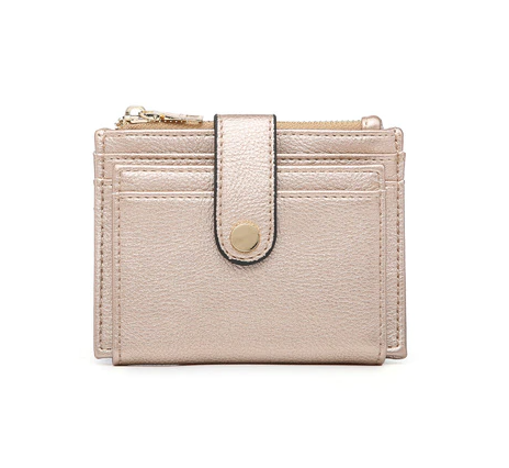 MiMi Wholesale - Wholesale Wallet - Women's - WL1904 Mini Snap Button Wallet & Cardholder w/ Zipper Pocket9