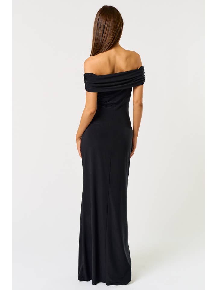 Blue Blush - Wholesale Dress - Women's - BD110 OFF THE SHOULDER SUMMER MAXI DRESS