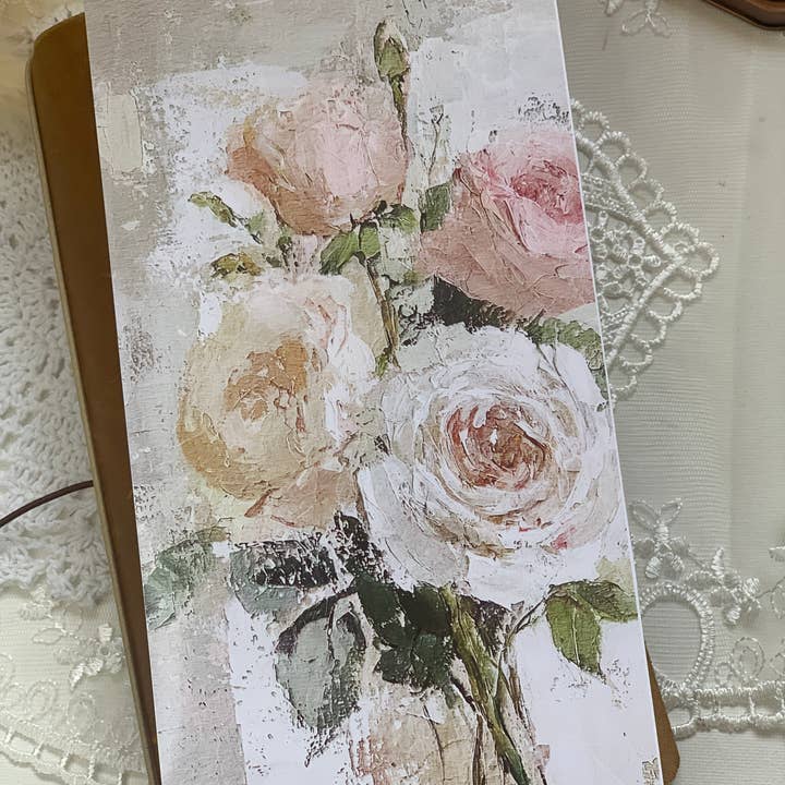 VINTAGE DISTRESSED ROSE TN COVER - N1 for wholesale by Paperlane Planners Co