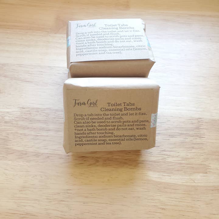 Toilet Tabs Cleaning Bombs for wholesale by Farm Girl Cloth Co.