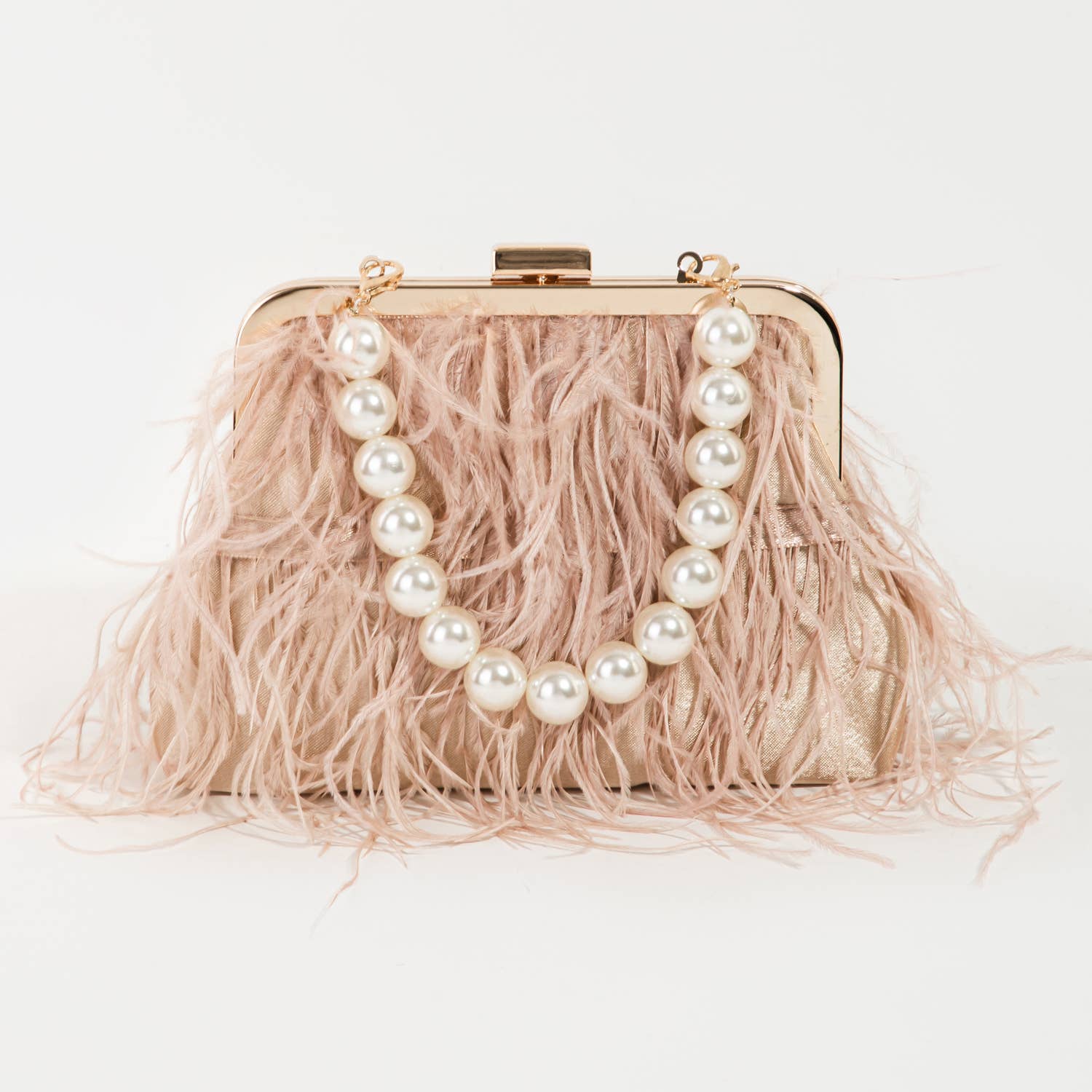 Collections by Fame Accessories - Wholesale Clutch Bag - Women's - Feather Fringe Clutch Bag1