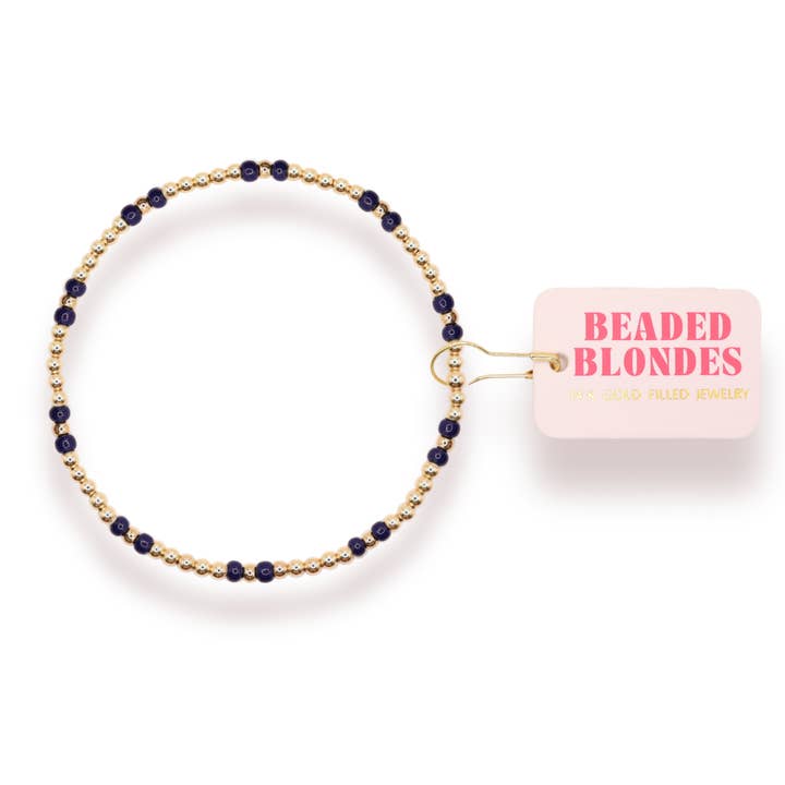 Navy Hazel Bracelet for wholesale by Beaded Blondes