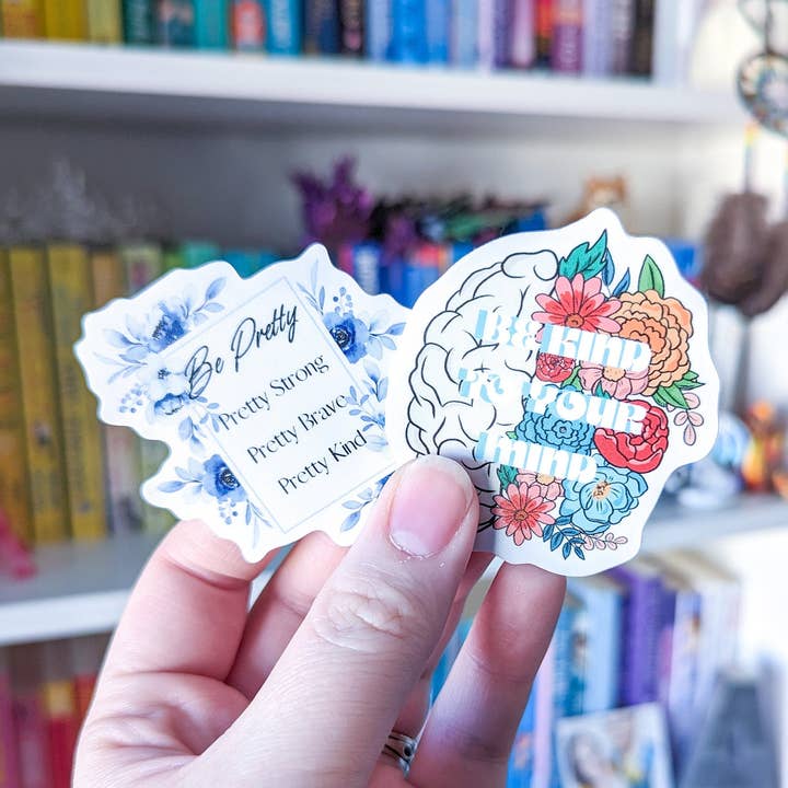 Mental Health Awareness Be Kind to Your Mind Sticker for wholesale by The Book Nerd Fox