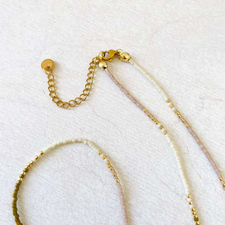 Atelline - Wholesale Beaded/Pearl Necklace - Pearl necklace, stainless steel necklace, choker C0512