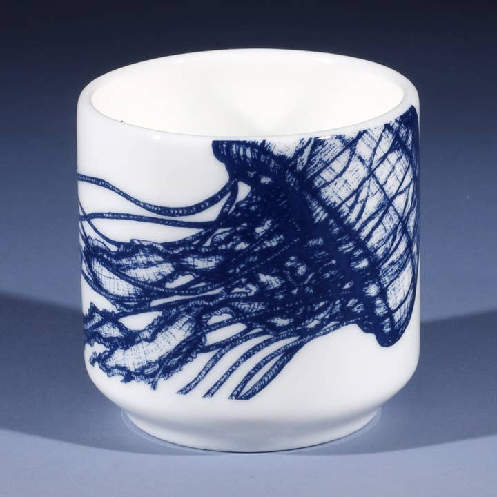 Bone China Jellyfish Egg Cup for wholesale by Cream Cornwall
