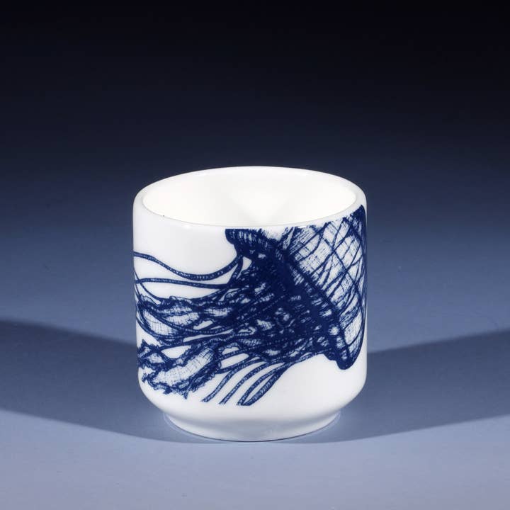 Bone China Jellyfish Egg Cup for wholesale by Cream Cornwall
