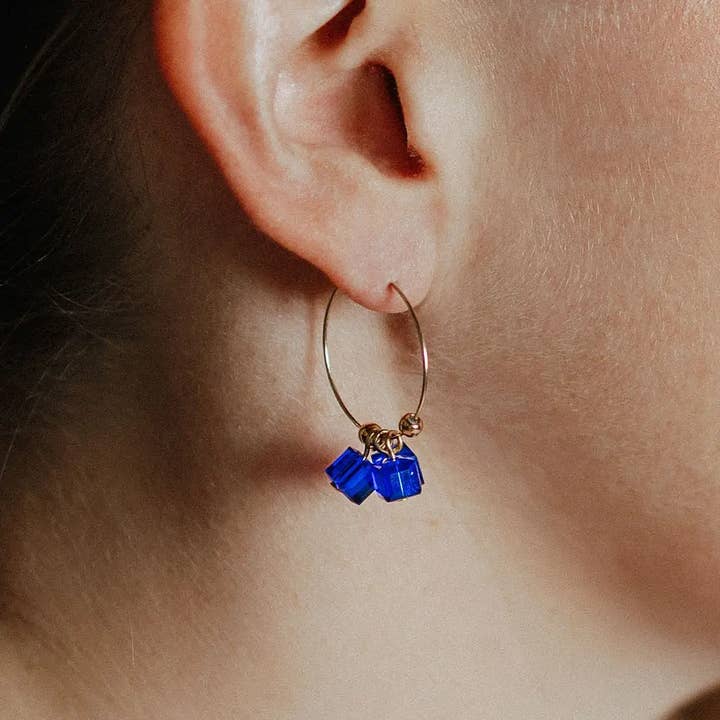 Small Anchor Crystal Hoops / Friendship Collection for wholesale by Son of a Sailor