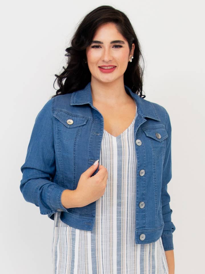Colleen Jacke, Tencel-Denim für den Großhandel von Blue Sky Clothing Co LLC
