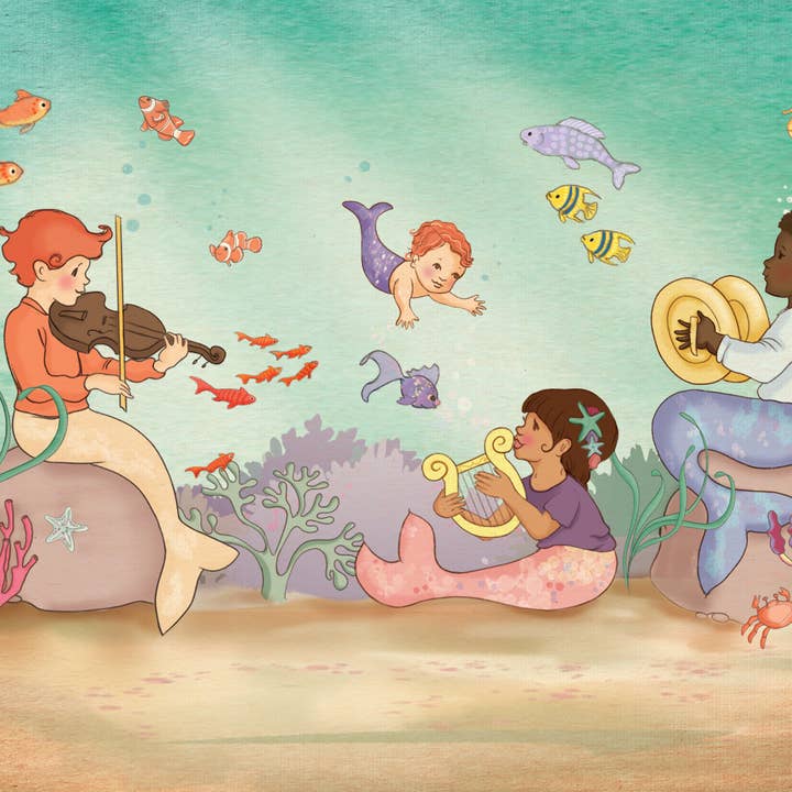 Belle & Boo Ltd - Wholesale Postcard - Mermaid Song Postcard