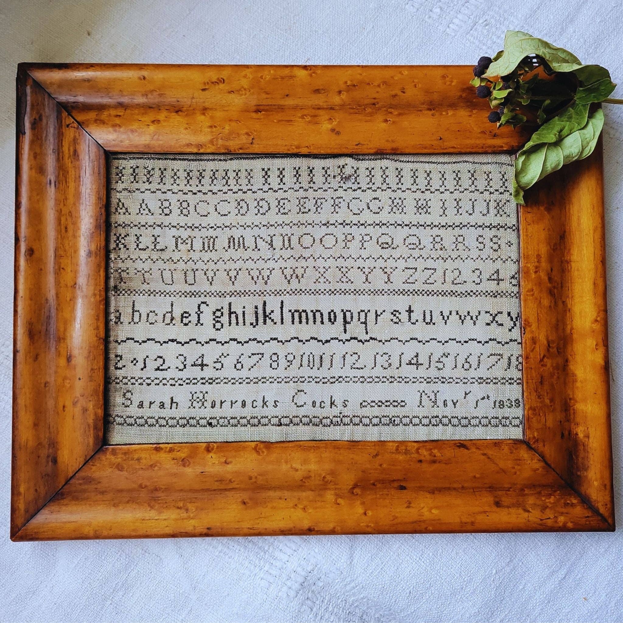 The Wishing Thorn - Wholesale Embroidery/Cross Stitch Supplies - Sarah Horrocks Cocks 1838 Sampler Pattern4