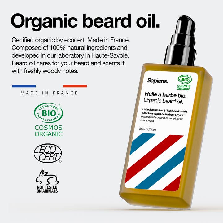 Sapiens. - Wholesale Beard Styling Product - Organic beard oil 50ml - Fresh X Woody