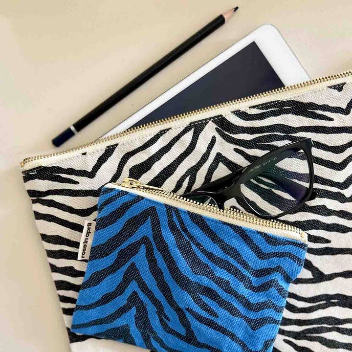 Rose in April - Wholesale Coin Purse - Women's - MARIE PURSE ZEBROU GREEK BLUE1