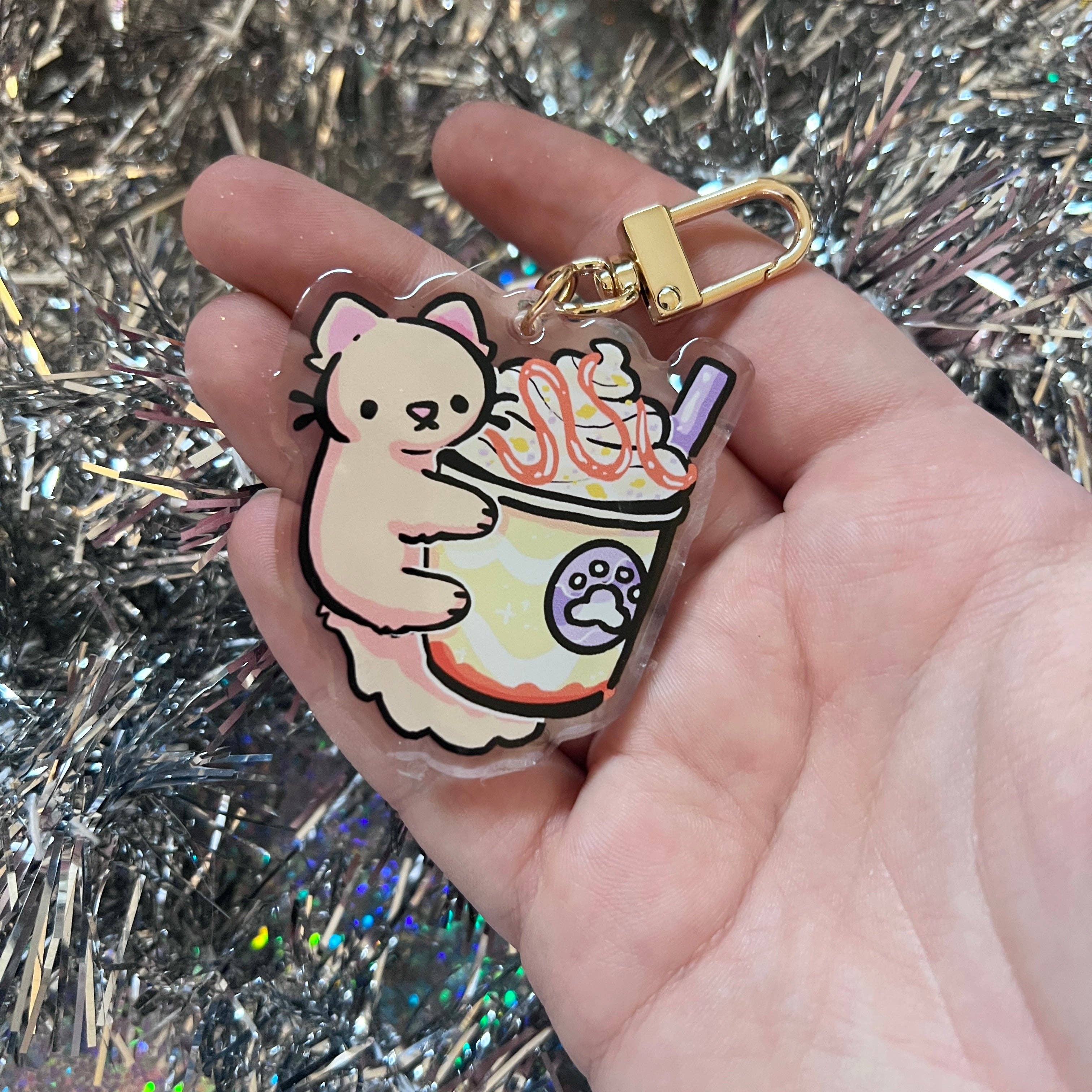 Woolblossom - Wholesale Keychain - Women's - Kitty Frappe ~ Acrylic Charms9