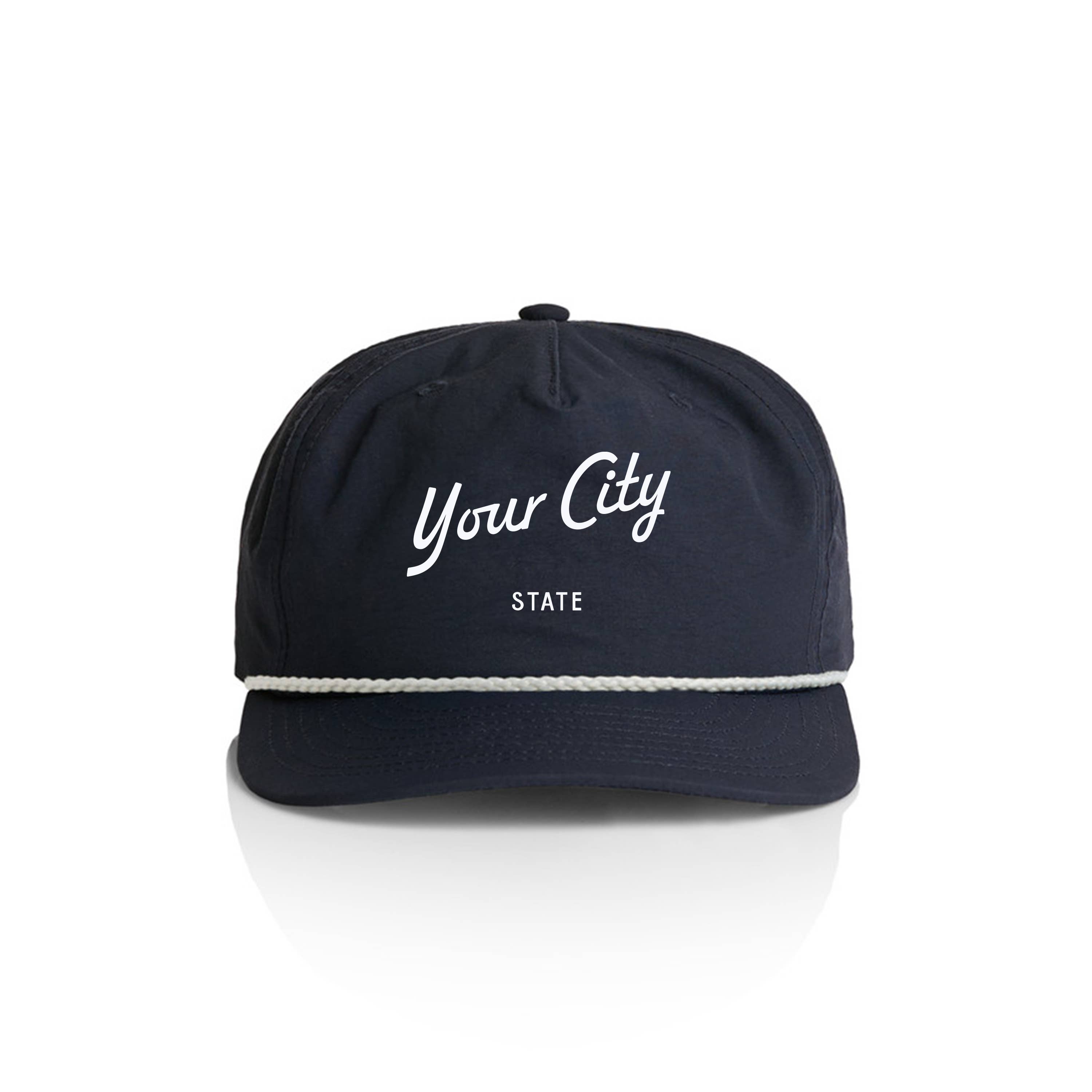 Endless August Supply Co. - Vente Casquette de baseball – unisexe - Chapeau en corde de nylon personnalisé | Chapeau avec nom | Chapeau de ville script0