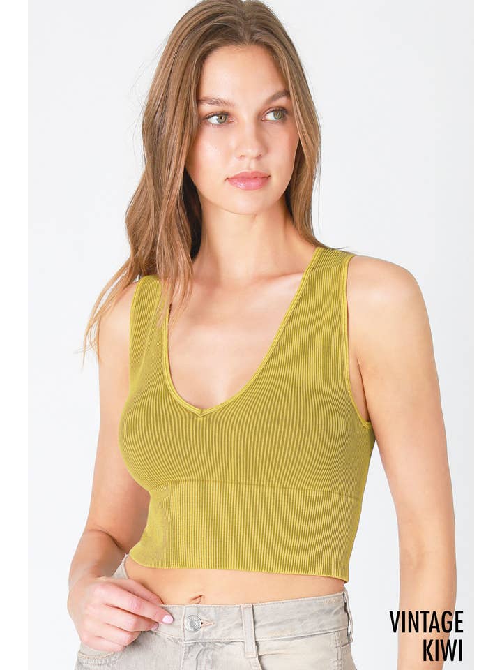 NIKIBIKI - Wholesale Knit Top - Women's - NS8192 - Vintage Plunge V-Neck Seamless Crop Top29