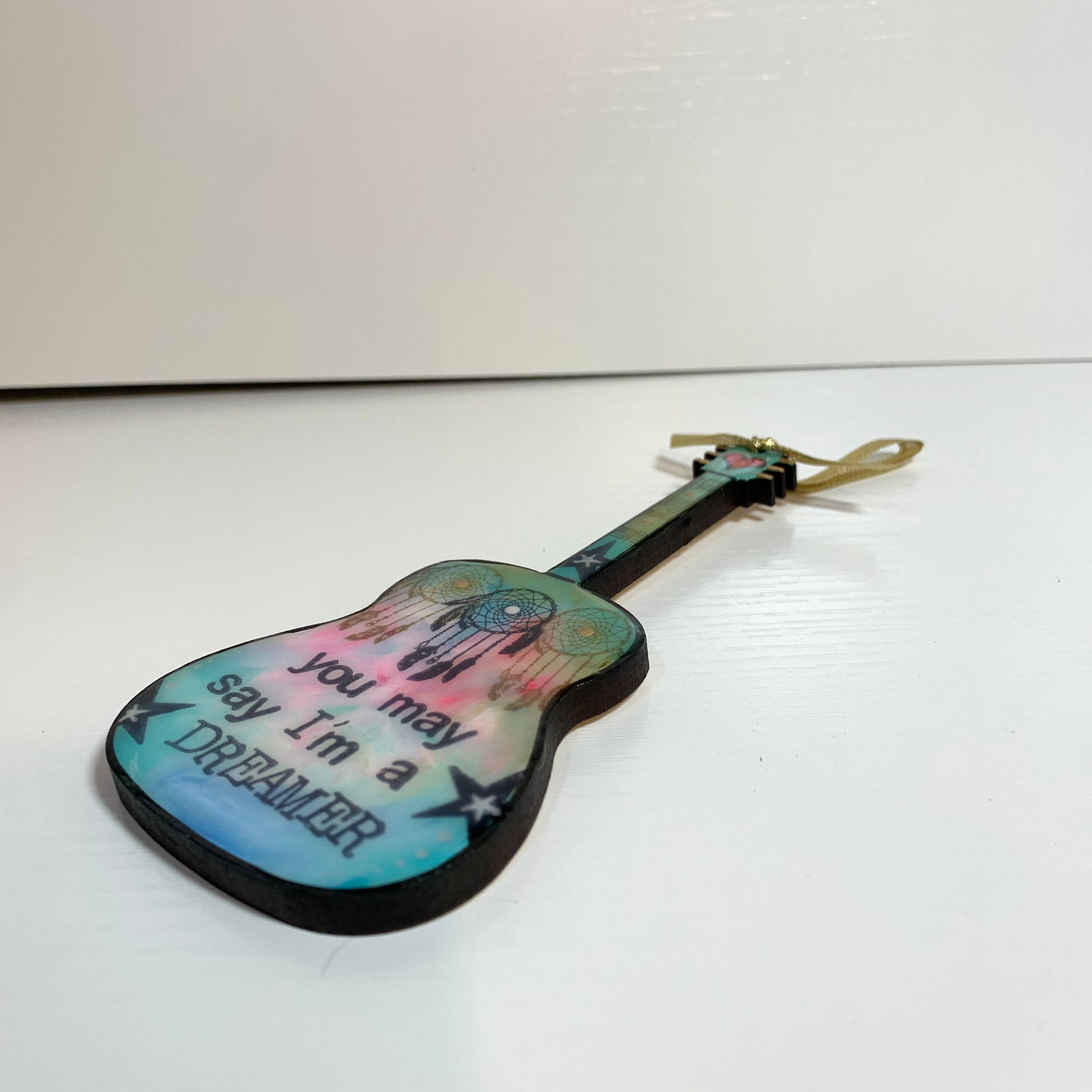 Clever Clogs Art - Wholesale Ornament - Dreamer, Imagine guitar2