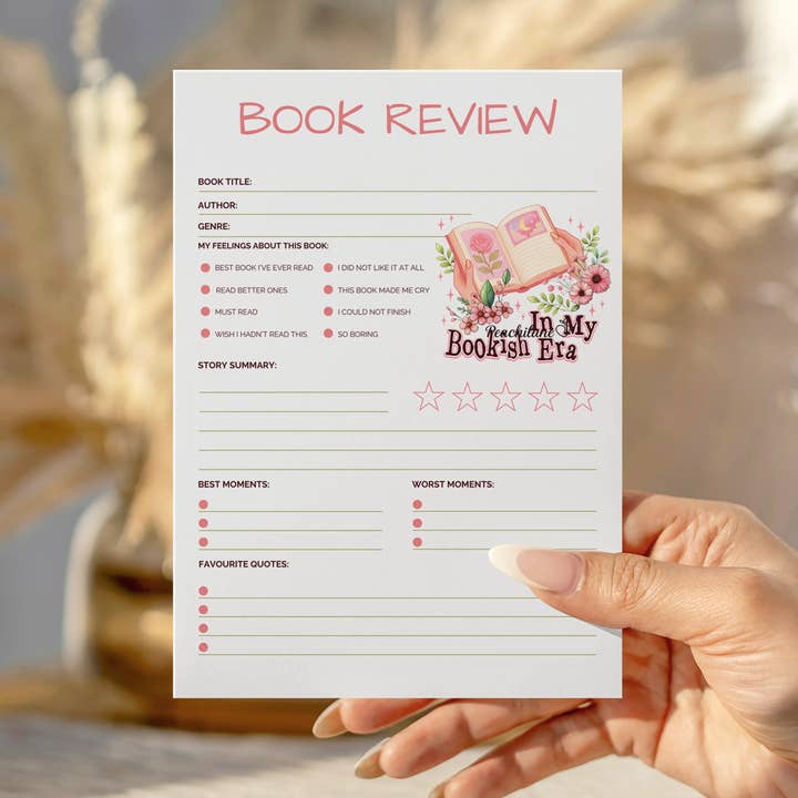 Dans mon bloc-notes de critiques de livres de l'ère littéraire pour la vente par Peachi Lane