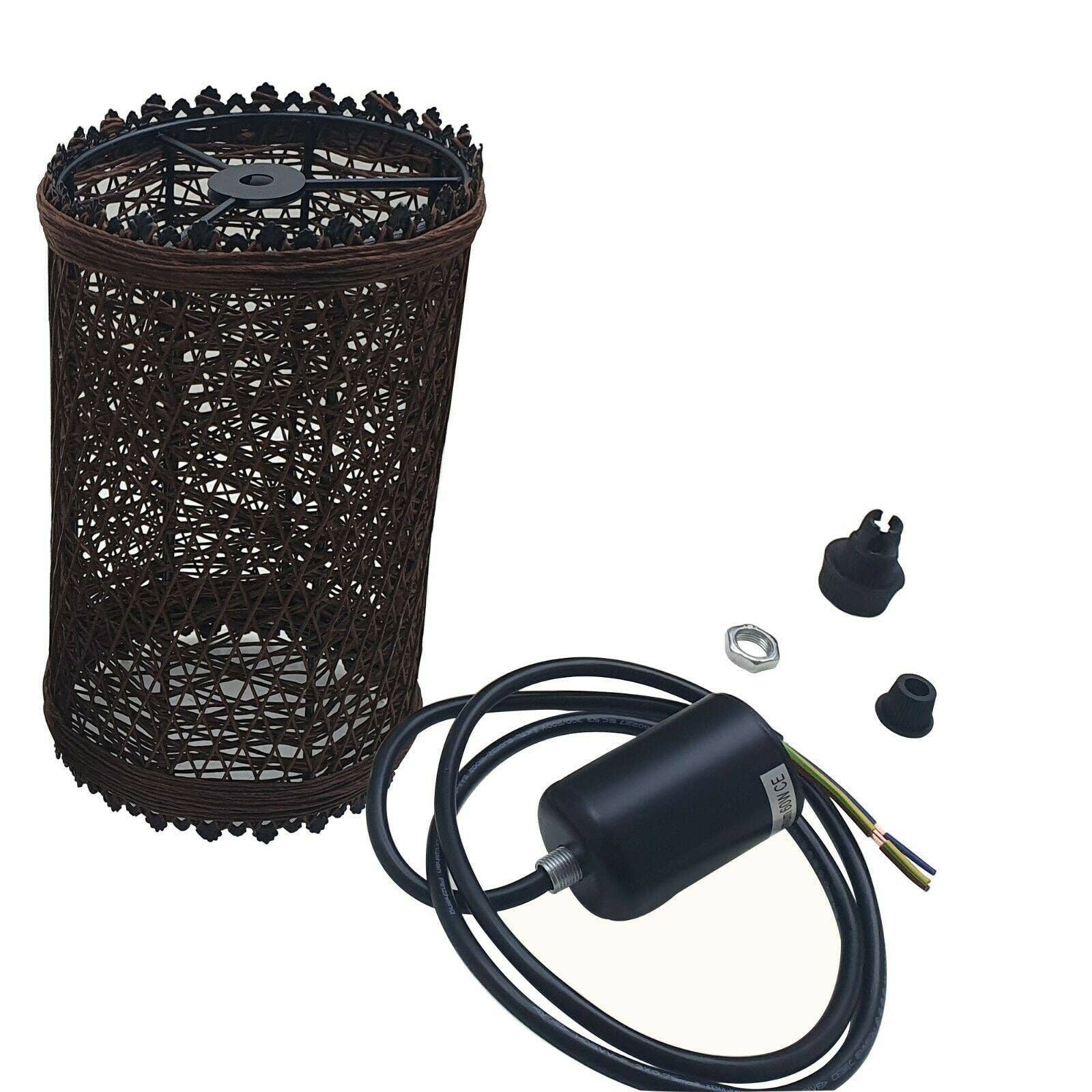 Ledsone - Wholesale Chandelier/Hanging Light - Modern Pendant Light Rattan Wicker Basket Ceiling Pendant9