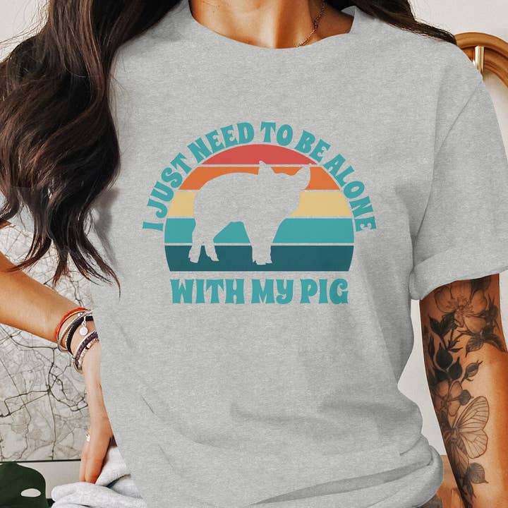 Maglietta Funny Pig Pig Lover Maglietta per la vendita all'ingrosso da parte di Peaches Mommy