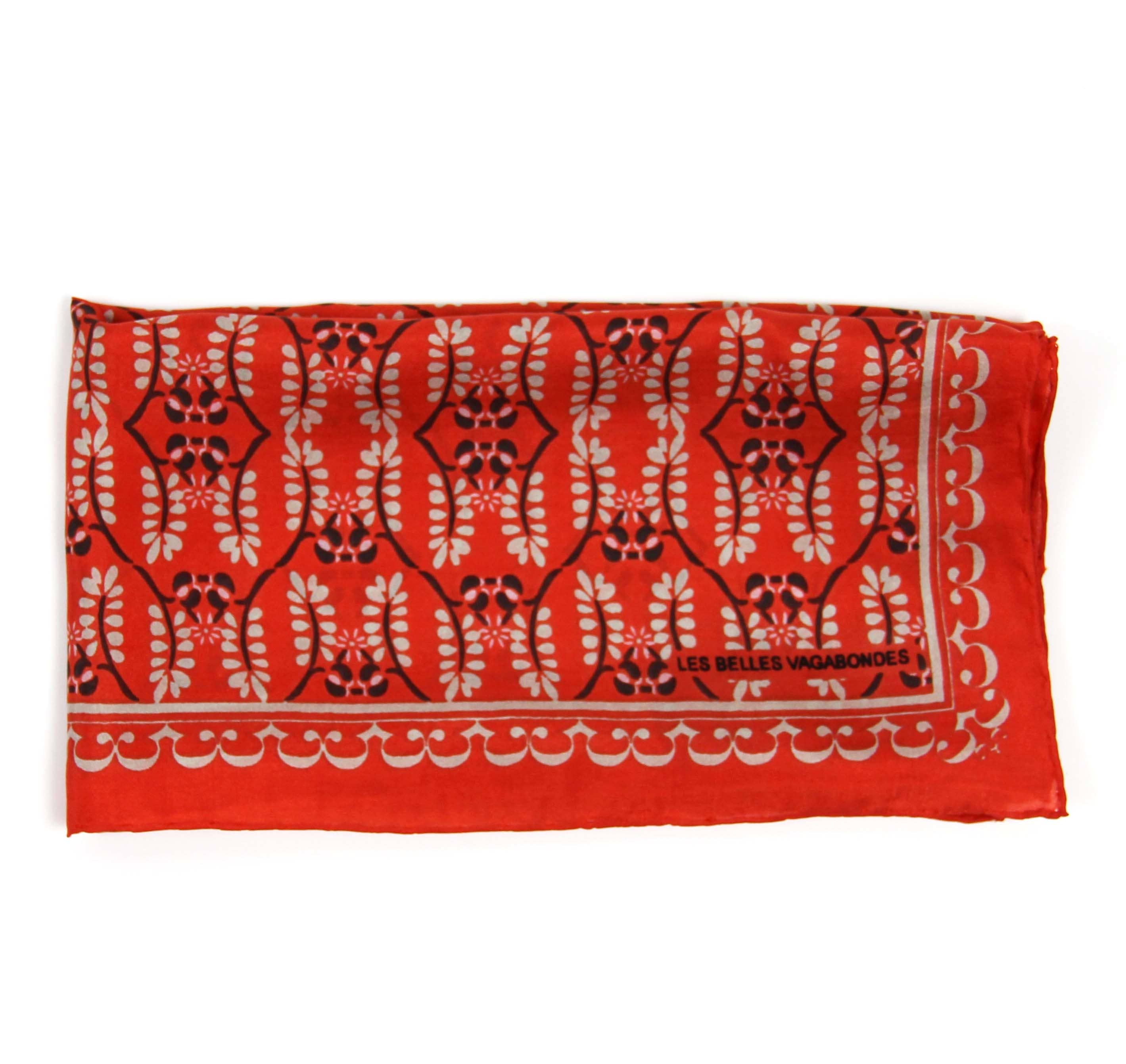 Les Belles Vagabondes - Wholesale Head Scarf - Women's - Mini Albertine Orange0