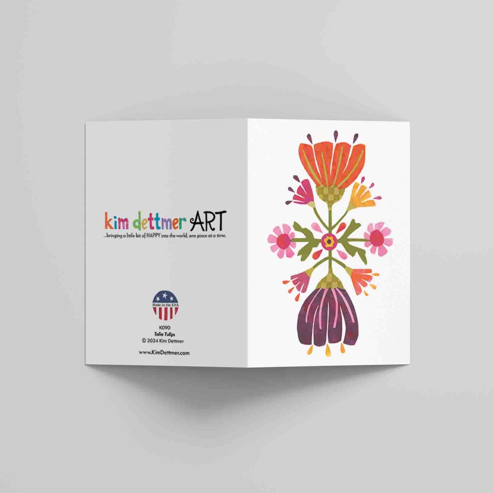 Kim Dettmer Art - Wholesale Everyday Greeting Card - Scandinavian Floral Card – Blank, Modern & Uplifting1