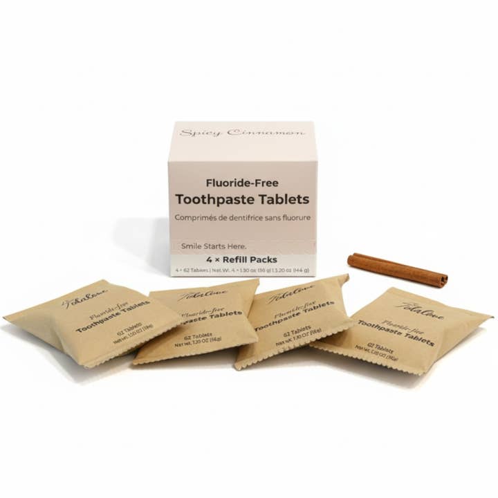 Cinnamon Fluoride-Free Toothpaste Tablets – Refill 4-Month S for wholesale by Tidalove