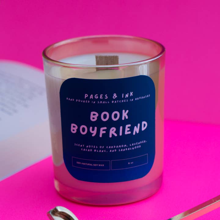 Pages and Ink - Wholesale Jar/Filled Candle - Book Boyfriend: Sandalwood Candle3