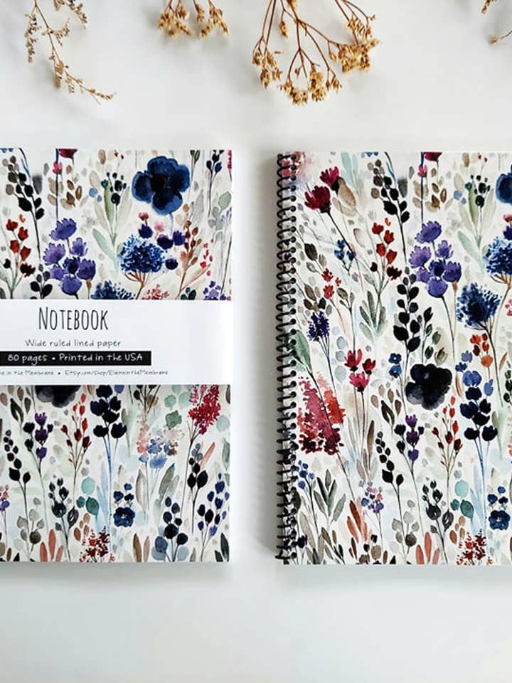 Notebook - Floral for wholesale by Elaine in the Membrane