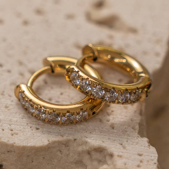 Zahra Huggie Earrings for wholesale by Faya & Co.