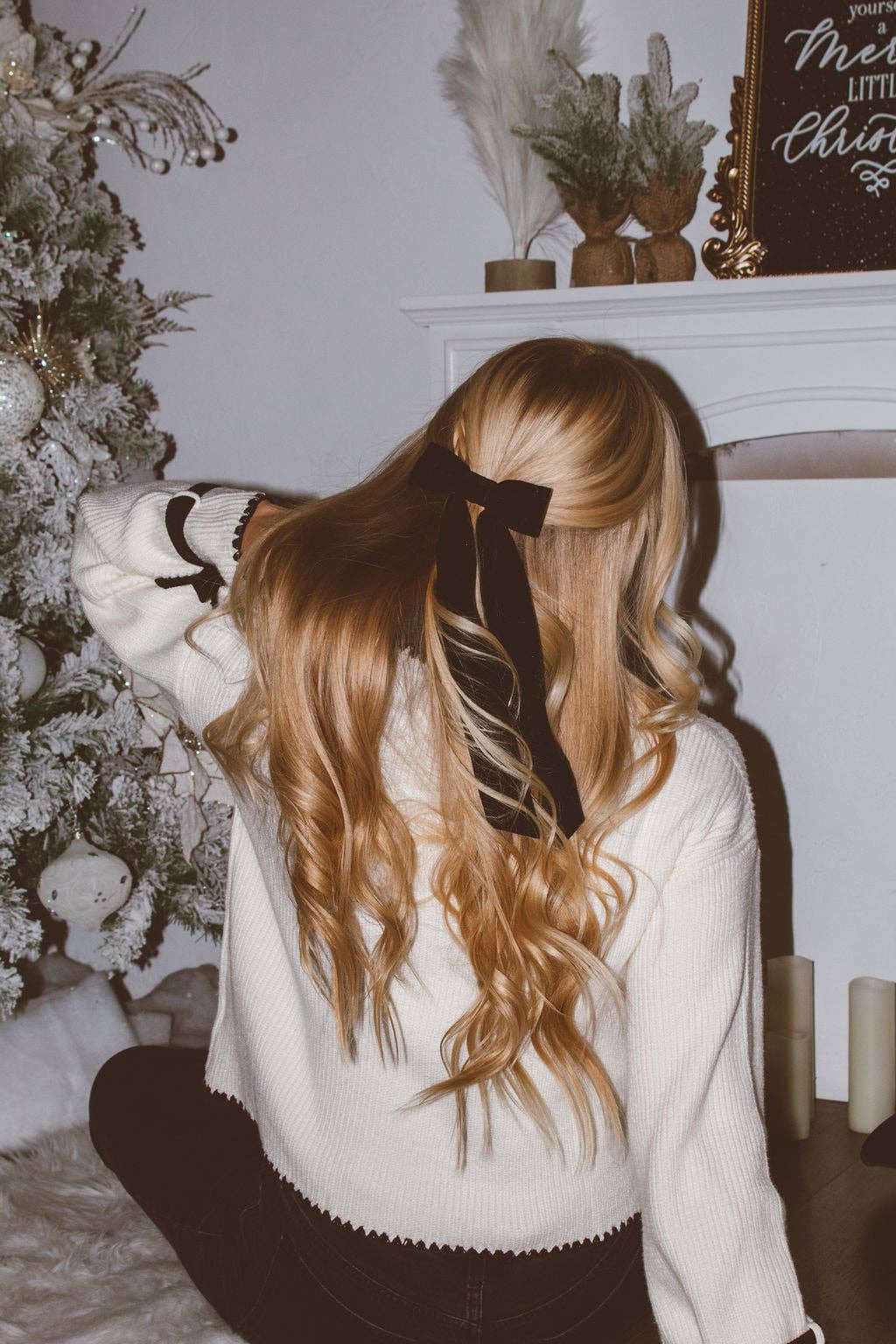 Shop Andi – wholesale Hair bow – Women’s – Velvet Long Bow Barrette6