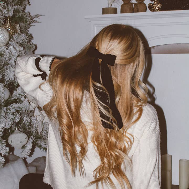 Shop Andi - Wholesale Hair Bow - Women's - Velvet Long Bow Barrette5