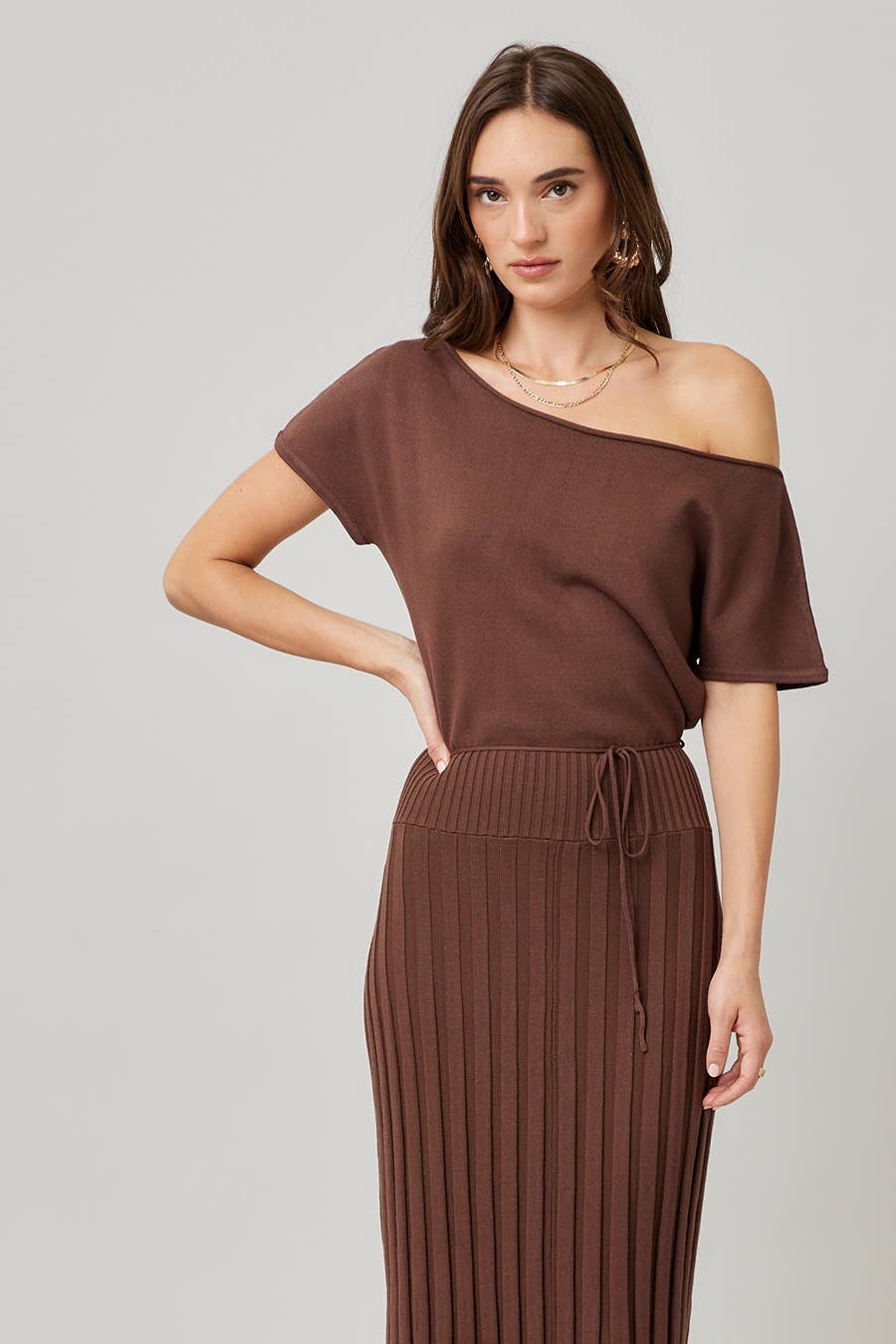 ILLA ILLA - Wholesale Dress - Women's - Knit Pleat Maxi Dress 9