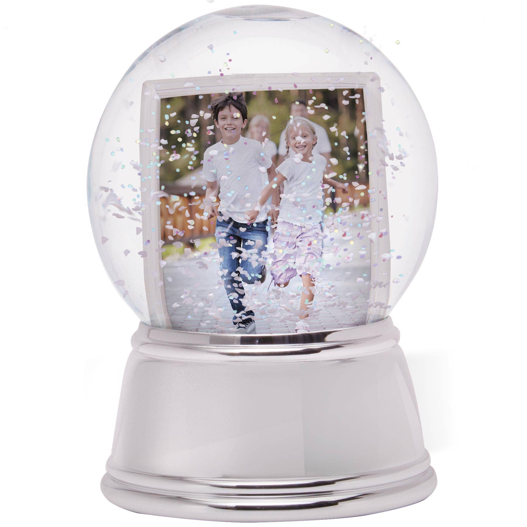 Neil Enterprises – Engroshandel Snekugle - Børn og baby – Sphere Photo Snow Globe med Chrome Base2