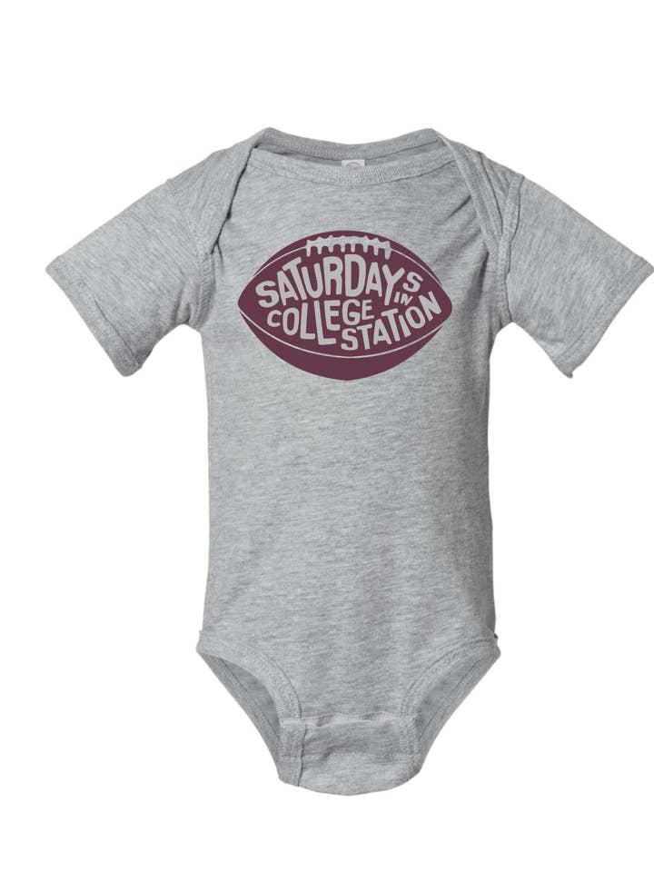 Heather Grey Maroon Saturdays in College Station for wholesale on Faire