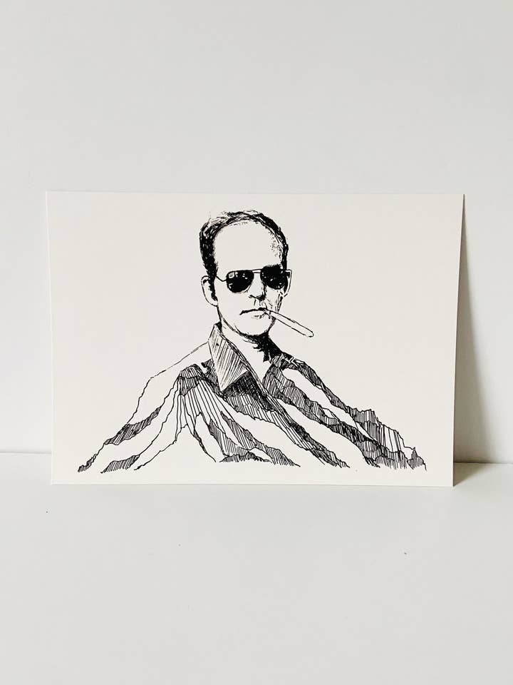 Mountain Portrait Print - Hunter S. Thompson for wholesale by Maya Joy in the World
