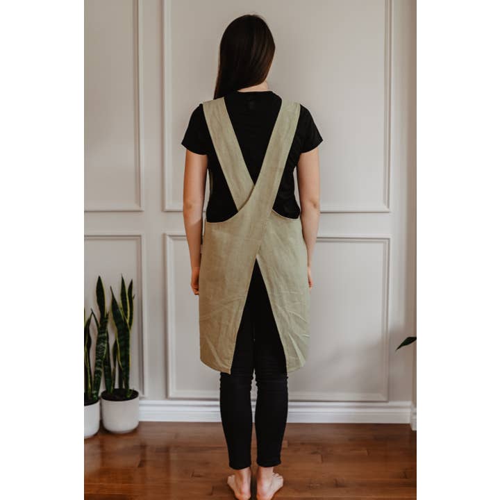 Bluebird Aprons - Wholesale Apron - Adult Pinafore Linen Apron2