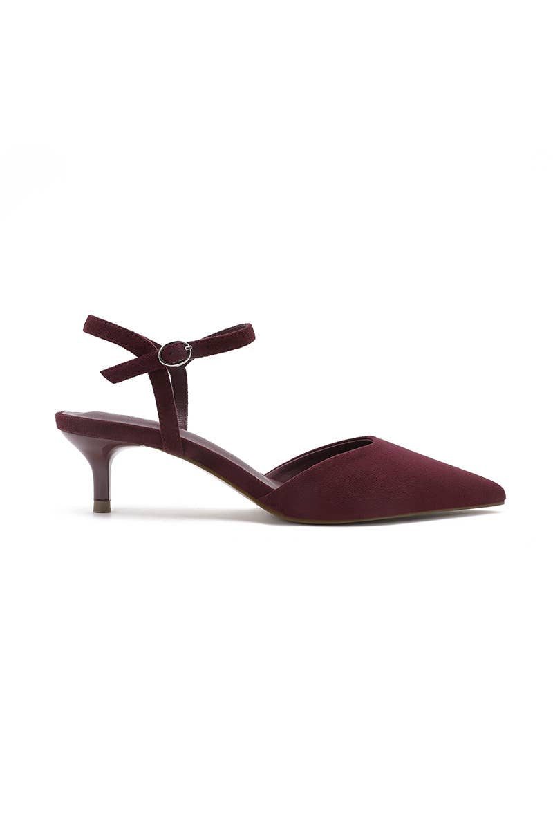 Joia Paris - Wholesale Low Heels - Women's - Pointed low-heeled pumps, ankle strap H8-1005E17