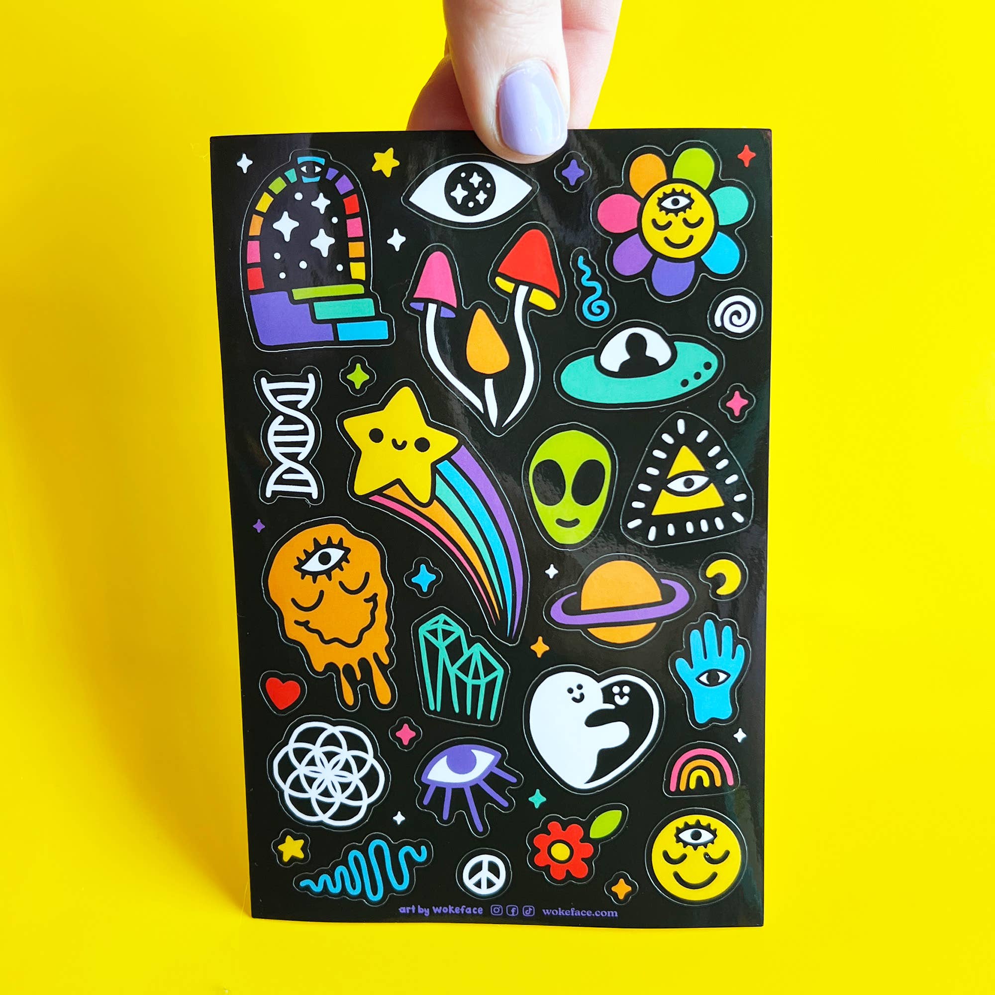 Wokeface - Wholesale Sticker - Sticker Sheet - Trip3