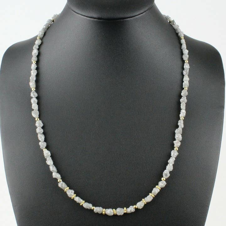 Diamant Kette weißer Rohdiamant für den Großhandel von BKGEMS