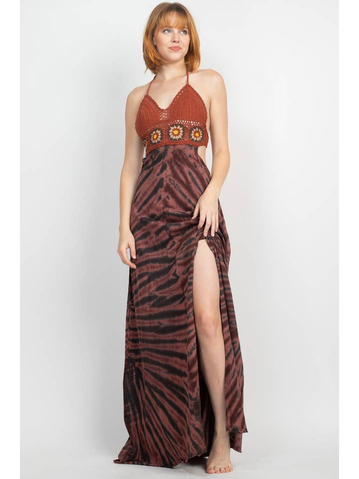 Lakhays Collection Inc. - Wholesale Dress - Women's - Crochet Tiedye Maxi Dress