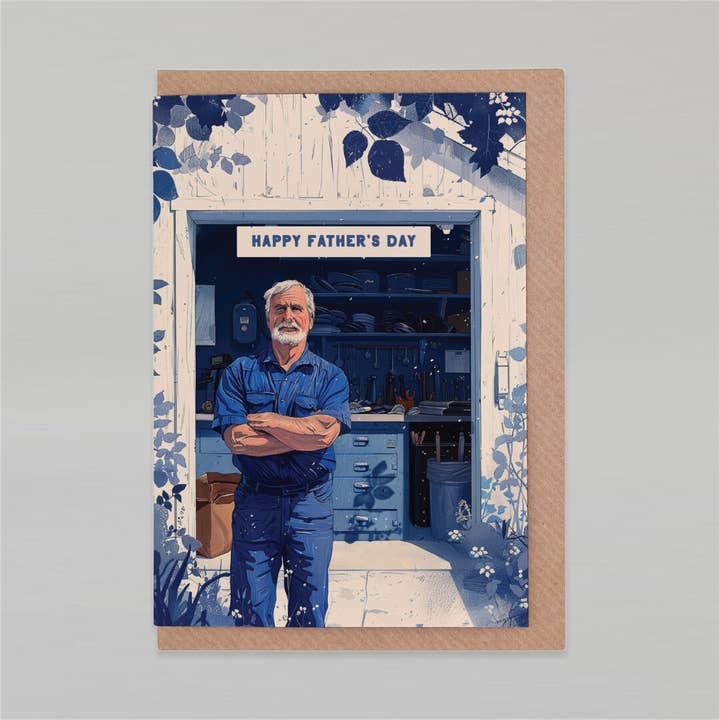Botanopia - gifts , decor and cards for plant lovers – wholesale Farsdagskort – Pappans skjul | Fars dag hälsningskort