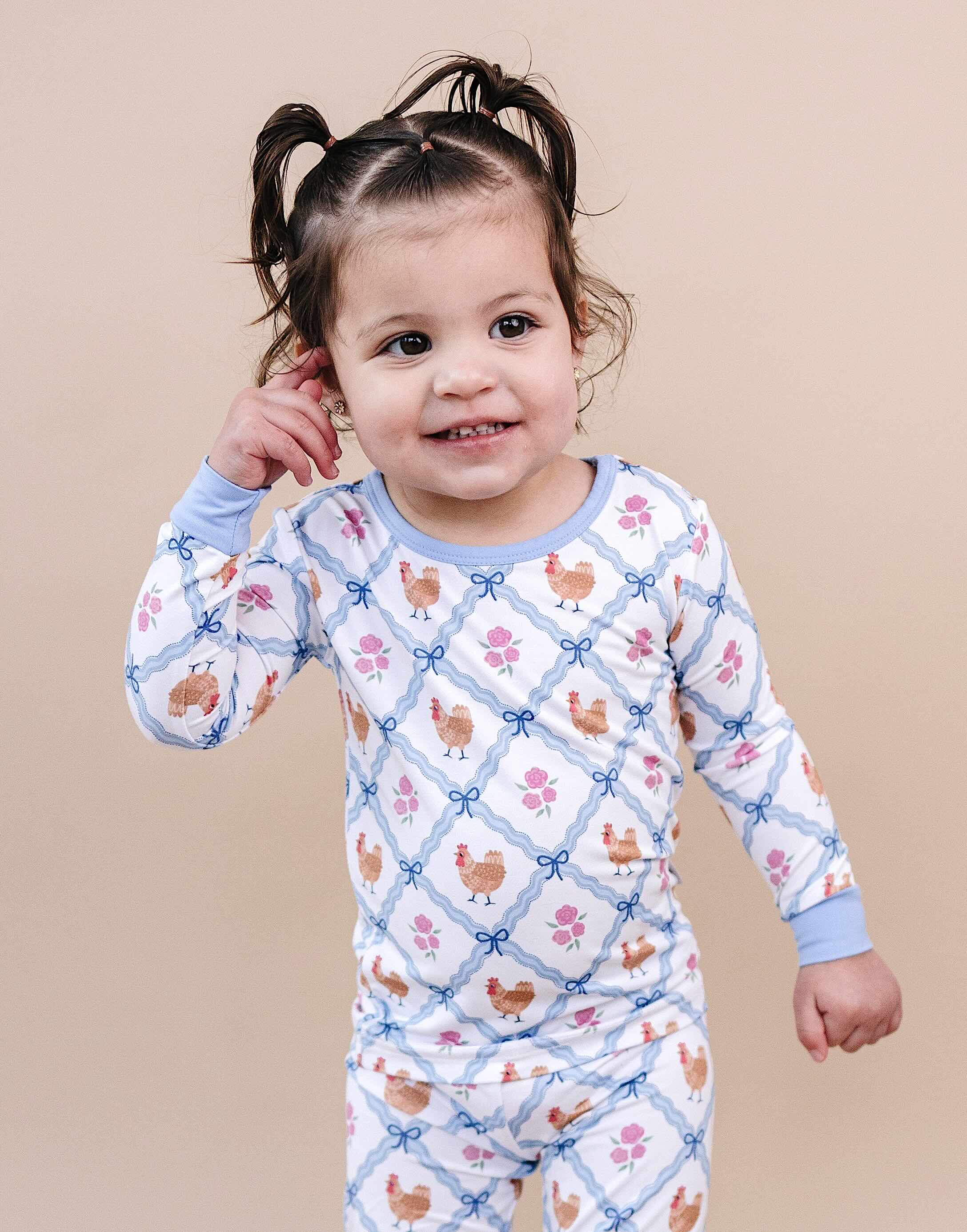 Lucky Panda Kids - Wholesale Top & Pant Set - Kids - Bamboo Two Piece Set | Chickens & Flowers2