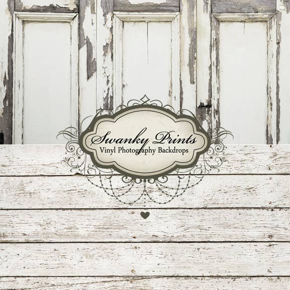 TWEE in één 3ft x 6ft zwart wit grunge deur en schuurhout voor wholesale door Swanky Prints