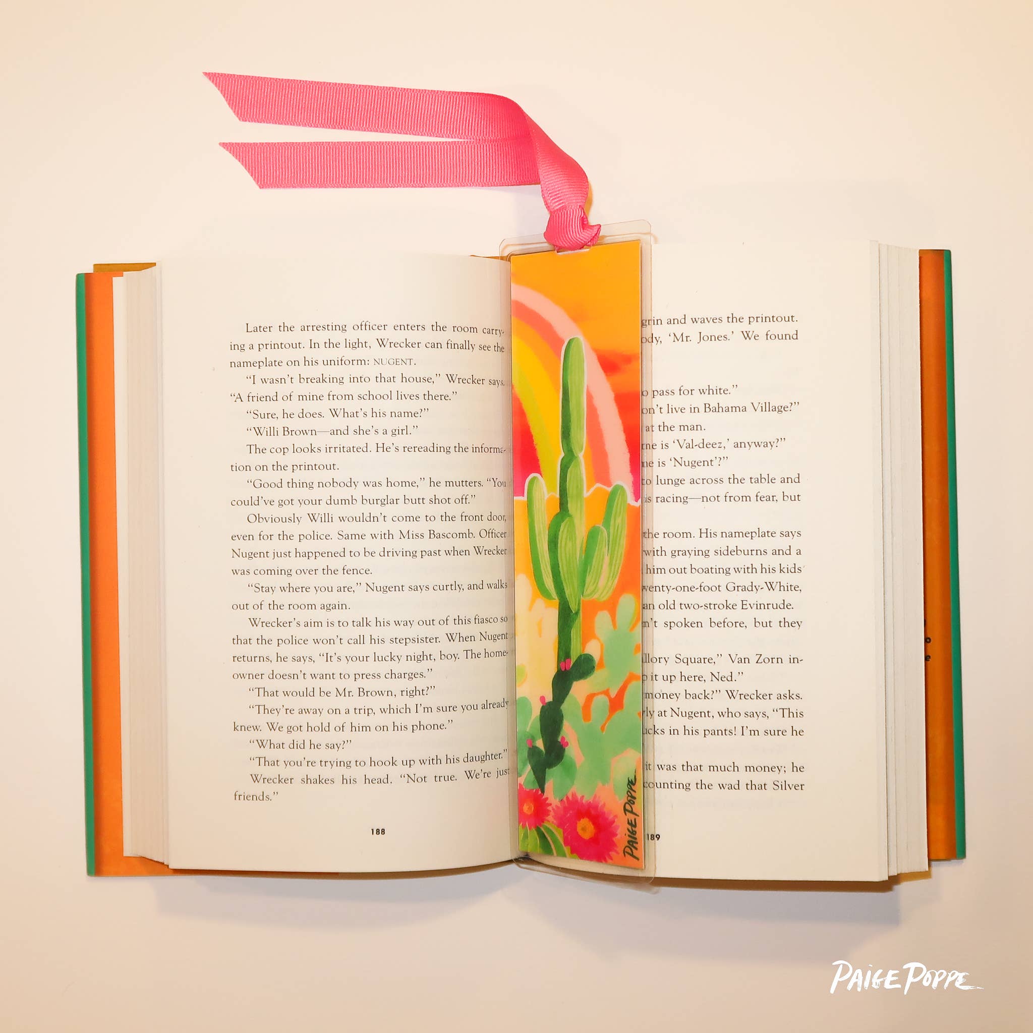 Paige Poppe Art - Wholesale Bookmark - "Desert Rainbow" Ribboned Bookmark3
