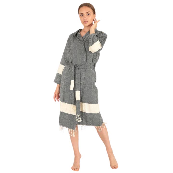 Diamond Turkish Bathrobe-100% Cotton for wholesale by DNZ Textiel B.V.